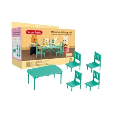 Imagem de Casa de Bonecas em Miniatura com Cozinha, Mesa de Jantar e Acessórios 