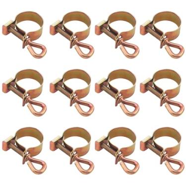 Imagem de ZZLZX 12 peças de grampo de fio duplo de metal torcido 1,4-1,8 cm para linha de combustível mangueira de ar de baixa pressão mangueira de água braçadeira de mangueira de vácuo fixador