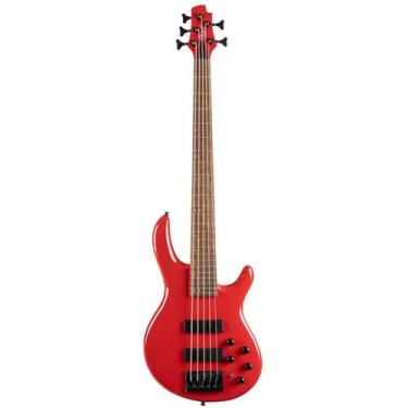 Imagem de Contrabaixo cort eletrico 5 cordas c5 deluxe candy red