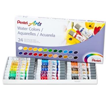 Imagem de Pentel Tinta Aquarela Wfrs Arts à Base de Água 24 Cores WFRS-24