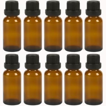 Imagem de Kit 10 Frascos Âmbar Gotejador Conta Gotas 30ml Tampa Dosador