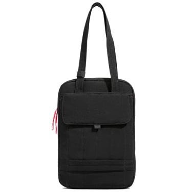 Imagem de Linpr Bolsa de ombro para laptop de 15,6 polegadas, capa vertical para laptop para MacBook Pro/Air M4/M3/M2/M1 (2024-2019), iPad Pro/Air/Mini, bolsa de transporte acolchoada com alça de bagagem (preto