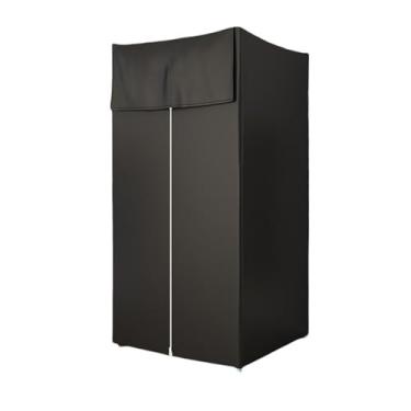 Imagem de Provador dobrável, provador portátil com cortina blackout para boutique, shopping center, escritório, eventos, ganchos de estrutura leves(Black,80 * 80cm)