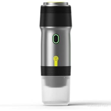Imagem de Kssiaz Máquinas de café expresso portáteis, cafeteira elétrica com autoaquecimento, USB-C e carregador de carro, mini cafeteira de 20 bar com cápsula NS e café moído para acampamento, caminhadas