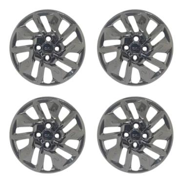 Imagem de Kit 4 Calota Aro 14 Compatível c/Roda Argo Mobi Palio 2017 2020 - Preto brilhante