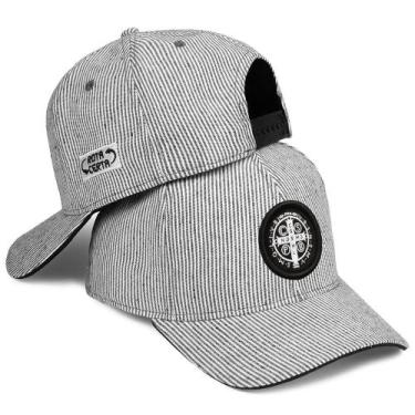 Imagem de Boné Bordado Medalha De São Bento Aba Curva Fechado Snapback Várias Co