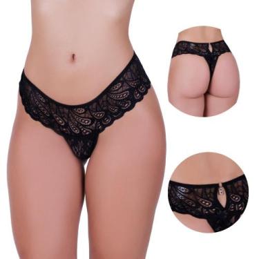 Imagem de Kit 5 Calcinha de Renda e Biju Tanga Lingerie Pingente - NAKA MODAS, G