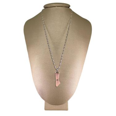 Imagem de Colar Prata 925 Hélice Quartzo Rosa Figa Ponte Vecchio Joias