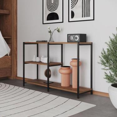 Imagem de Aparador Industrial Artesania Preto e Imbuia 120cm - MOVEIS IBERIA