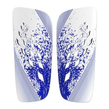 Imagem de Generic 2 peças caneleiras de futebol proteção de perna equipamento de proteção protetores caneleiras de futebol equipamentos para acessórios de, Azul