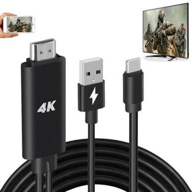 Imagem de Adaptador hdmi Cabo USB Tipo C mhl 4K Cabo Conversor de Vídeo para Esp