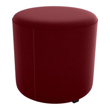 Imagem de Puff Redondo Copenhage Veludo Maserati Milani Store Vermelho