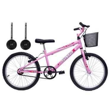 Imagem de Bicicleta Aro 20 Mono Meninas Rosa Com Rodinhas