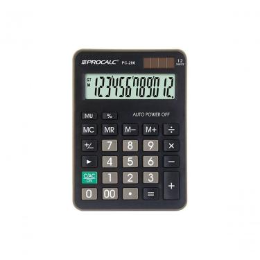 Imagem de Calculadora De Mesa Procalc Pc286 12 Digitos Preta