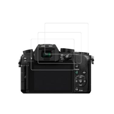 Imagem de WUNIAK Protetor de tela para câmera Panasonic LUMIX G7, película de vidro temperado ultra transparente, fácil instalação, antiarranhões, qualidade HD, (pacote com 3)