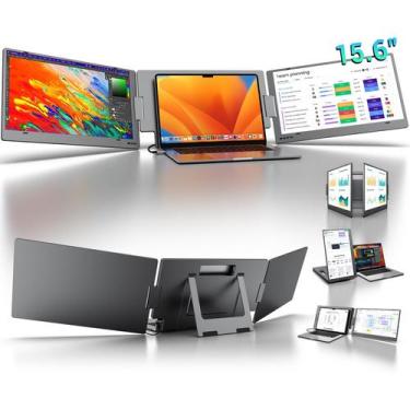 Imagem de Monitor portátil KYY X90D de 15,6" FHD, notebook com monitor triplo