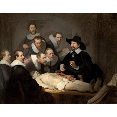 Imagem de Aula de Anatomia de Rembrandt - 75x96 - Tela Canvas Para Quadro