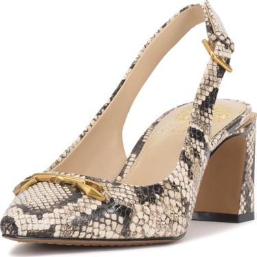 Imagem de Vince Camuto Sapato feminino Hamden, Estampa de cobra preta/creme, 39