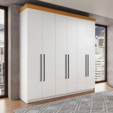 Imagem de Guarda Roupa Casal 2,25m x 2,2m 6 Portas 2 Gavetas 100% MDF - Móveis P