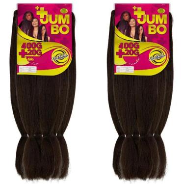 Imagem de Kit 2 Jumbos Ser Mulher Para Tranças Box Braids Cabelo Para Penteados 