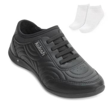 Imagem de Tênis Casual Kolosh e Meia PT KL22-C3183, Preto, 36