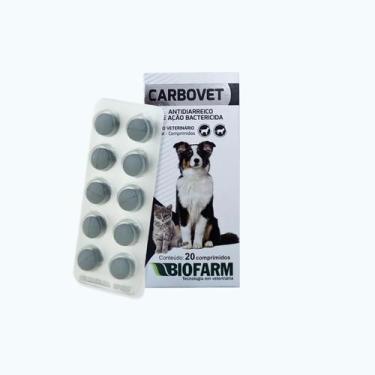 Imagem de CarboVet Cartucho Antidiarreico Bactericida 20 Comp Biofarm