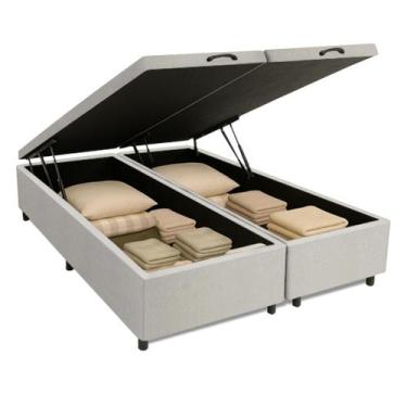 Imagem de Cama Box Com Baú Queen 1,58m Prince Branco, Branco