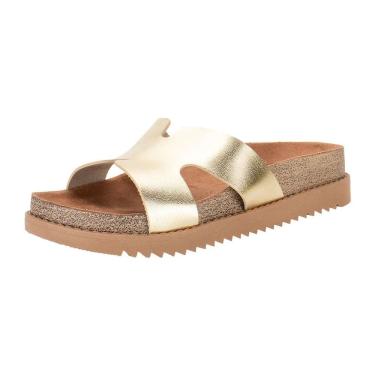 Imagem de Chinelo Feminino Slide Conforto Metalizado Moderno Moleca