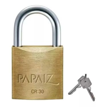 Imagem de Cadeado Papaiz 30mm Cr30 Com Duas Chaves - Latão Maciço - Cr0-]30