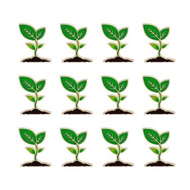 Imagem de 12 Peças Broche Incrível de Planta Broche Esmaltado de Desenho Animado Alfinete Lapela Alfinetes de Metal Broches Crachás Acessórios de Joias Requintados