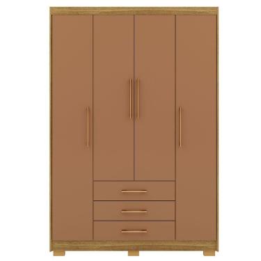 Imagem de Guarda-roupa Solteiro 4 Portas 3 Gavetas 9 Prateleiras Espada Nature-camarim