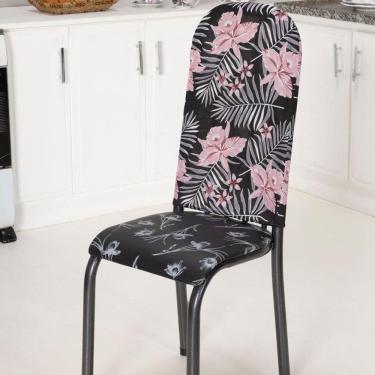 Imagem de Kit 4 Capas Encosto Cadeira Ferro Tubular Cozinha E Jantar