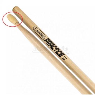 Imagem de Baqueta de Estudo C. Ibañez Practice Maple Mini Pad de Estudo Padrão 5A com Ponta de Borracha