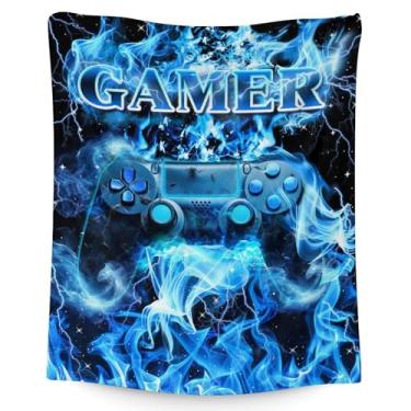 Imagem de Cobertor infantil de presente para meninos de 12 a 35 a 101 cm x 127 cm de flanela macia e leve para jogos, coisas para sofá, escritório e viagens