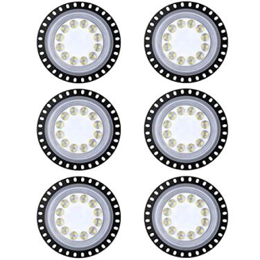 Imagem de Luminária LED de alto brilho 5000LM 6500K luz do dia branca comercial UFO Luminária LED para oficina Garagem Loja Área IP65 à prova d'água Luminária industrial suspensa