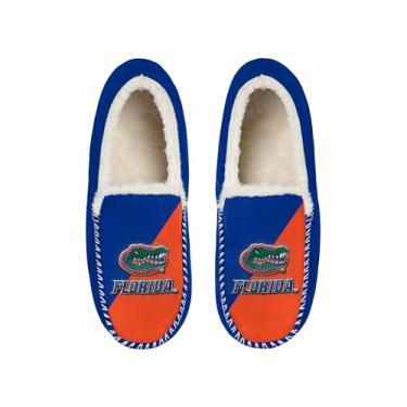 Imagem de FOCO Chinelo mocassim unissex unissex licenciado oficialmente com logotipo colorido block, forro sherpa, Florida Gators, 13-14 Women/11-12 Men