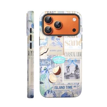 Imagem de VSANT Capa compatível com iPhone Pro Max de 6,9 polegadas, capa de telefone com padrões de colagem de arte europeia, à prova d'água e resistente ao desbotamento, capa de proteção militar à prova de