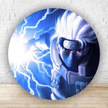 Imagem de Painel Redondo Capa Festa Infantil Kakashi Anime Luta - NoBrand, Kakas