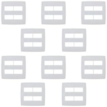 Imagem de Kit 20 Placa 4x4 4 Módulo Distanciados PialPlus Branco