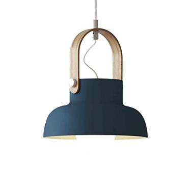 Imagem de CHENKUI Abajur de arte de ferro e arte de madeira, luminária decorativa pendente vintage luminária de teto para restaurante bar luminárias industriais compatíveis com LED, Lncandescent, CFL Bu