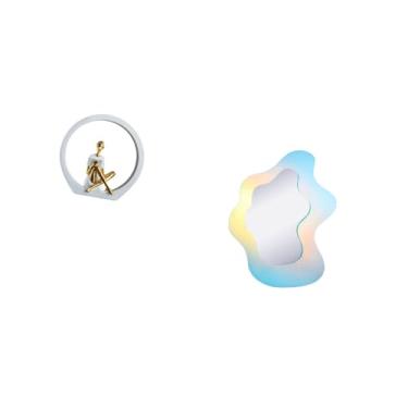 Imagem de Fenteer Estatueta de Ondulada, Estátua de Acrílico Feminina, Centro de Mesa Moderno, Espelho Decorativo para Quarto, Leitores, Presente, Estante, Escul