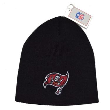 Imagem de Reebok Boné de caveira preta Tampa Bay Buccaneers infantil - NFL Baby T1-T4 Gorro de malha