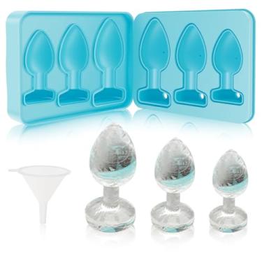 Imagem de Bandeja de gelo com 4 peças, bandeja para cubos de gelo, bandeja de gelo de silicone, formas divertidas para coquetéis de uísque, bebidas de suco, doces, bandeja para fazer gelo de chocolate com tampa