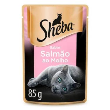 Imagem de Ração Úmida Sheba Sachê para Gatos Adultos Sabor Salmão ao Molho 85g