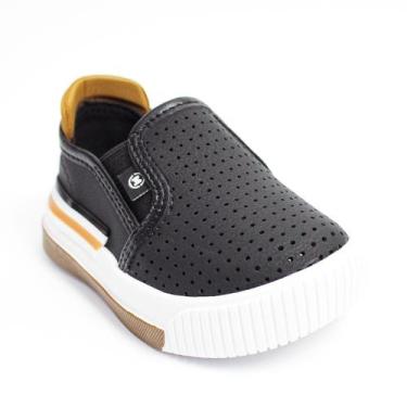 Imagem de Tênis Infantil Molekinho Menino Calce Fácil 2615.100, Preto, 23