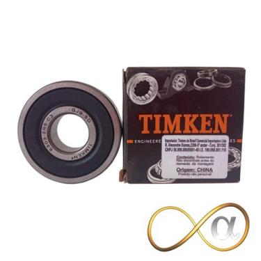 Imagem de Rolamento 6303 2RSC3 Timken Vedação Borracha 17x47x14mm