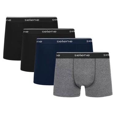 Imagem de Kit 4 Cuecas Boxer Selene Algodão Masculino