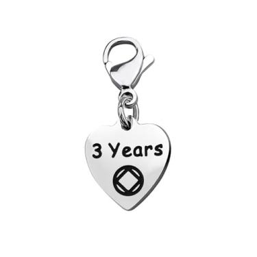Imagem de FEELMEM NA Recovery Jewelry Charm Zipper Pull Narcóticos Anônimos Presentes Sobriety Charm Sobriety Gifts Sobriety, Small, Liga metálica, Zircônia cúbica