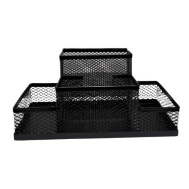 Imagem de Organizador de Mesa para Escritório Porta Lápis 4 Nichos Aramado - Cli