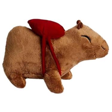 Imagem de Capivara De Pelúcia Coração Do Amor - Bichinho Para Presente (Marrom)